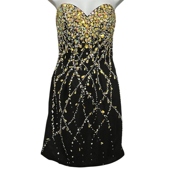 Disney Forever Enchanted Strapless Beaded Cocktail Dress | Size 2 - Picture 14 of 14